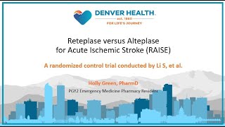 Reteplase vs Alteplase for Acute Ischemic Stroke [upl. by Limber]