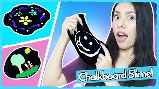 DIY CHALKBOARD SLIME  Super Easy How to Make Chalkboard Slime [upl. by Oriane]