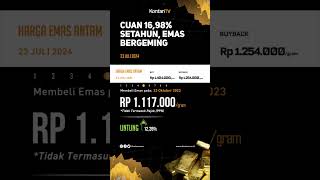 Cuan 1698 Setahun Harga Emas Antam Hari Ini Masih Bergeming 23 Juli 2024  KONTAN Harga Emas [upl. by Sutton]