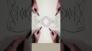 Trick Art Drawing Symmetrical Dance S19shorts Trick Art drawing art [upl. by Pedaiah]