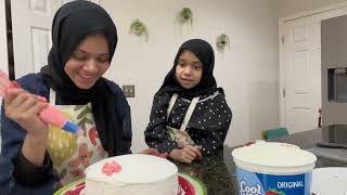 👩‍🍳Baking Episode 7  Maryam and Fatima baking Strawberry Shortcake 🍓  maryammasud fatimamasud [upl. by Aseen944]