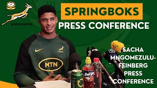 SPRINGBOKS Sacha FeinbergMngomezulu press conference [upl. by Ajam]