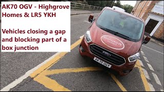 AK70 OGV  Highgrove Homes amp LR54 YKH  Closing Gap And Blocking Box Junction  Spalding [upl. by Babbie]