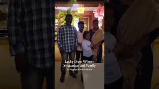 Lucky Draw Winner Mr Sivasankar and Family [upl. by Trofmoc]