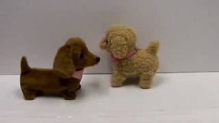 Walking Barking Toy Dogs  Beagle Dachshund Labradoodle [upl. by Lauro]