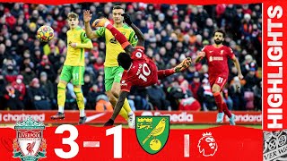 Highlights Liverpool 31 Norwich  Salah Mane amp Diaz score in emphatic comeback [upl. by Mame]