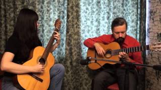 Ievan Polkka traditional finnish tune guitar duo [upl. by Rebliw732]