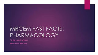 MRCEM FAST FACTS PART A PHARMACOLOGY FRCEM EmergencyMedicine EM MRCEM FRCEMPrimary MBBS MEM [upl. by Yenitsed]