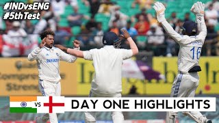 India vs England 5th Test DAY 1 Full Match Highlights  IND vs ENG 5th Test DAY 1 Full Highlights [upl. by Nallaf936]