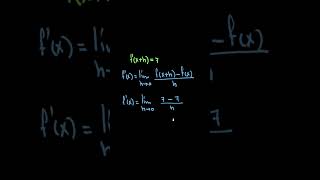 Cómo se calcula la derivada de una función usando la definición de límite  calculodiferencial [upl. by Gibbie332]