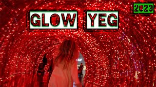 Glow Edmonton YEG 2023 Jolly Jumble Festival Of Lights Christmas VLOG [upl. by Ilonka]