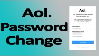 How to change aol password 2024 [upl. by Ho]