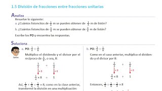 15 División de fracciones entre fracciones unitarias [upl. by Traggat]