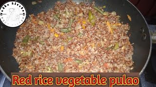 Red rice pulaoRed rice recipe in tamilweight loss recipe in tamil Red rice cooking in tamilVK [upl. by Anilejna557]