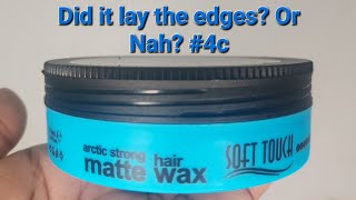 Soft Touch Arctic Strong Matte Hair Wax Edge Control [upl. by Aynuat]