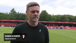 Salford City 32 Chesterfield  Graham Alexander post match interview [upl. by Nuahsyt901]