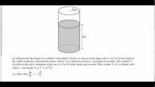 Related Rates Cylinder [upl. by Cheri]