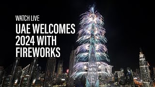 WATCH LIVE Fireworks light up Dubai’s Burj Khalifa as the UAE welcomes 2024 [upl. by Crockett]