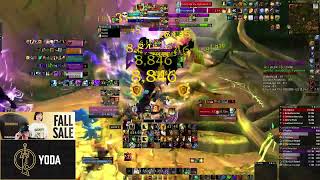 The Everbloom 28 Tyrannical feat buffed shadow priest Prot pala POV [upl. by Ahsemad]