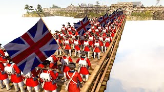 I Charge 3000 RED COATS into Bridge ISLAND FORTRESS  Men of War American Revolution Mod [upl. by Sam]