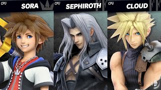 Super Smash Bros Ultimate  Sora vs Sephiroth vs Cloud [upl. by Mohammed767]