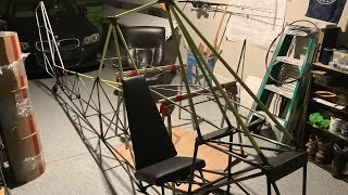 Ultralight Airbike 103 Home Built Airplane Update 2 Fuselage Frame and Finished Wings [upl. by Marras]