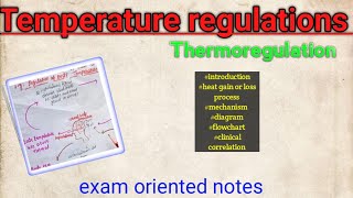 Temperature regulationsthermoregulation physiology [upl. by Foss]