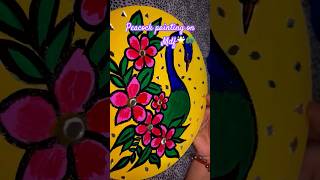 Peacock painting on mdf🦚foryou youtubeshorts diy trendingshorts painting peacock aesthetic [upl. by Eilujna473]