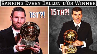 Ranking EVERY Ballon dOr Winner From Worst To Best [upl. by Moulton]