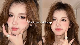 CAT PRETTY Makeup  Douyin Makeup Tutorial by Zyzyzzyy [upl. by Rand]