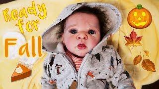 Changing Reborn Baby Doll New Fall Outfit from Stephanie Bonus Video [upl. by Eiryk]