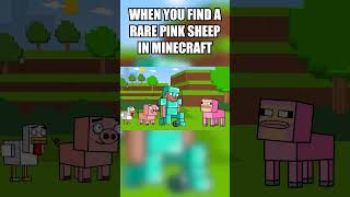 When you find a rare pink sheep in Minecraft minecraft shorts [upl. by Drexler]