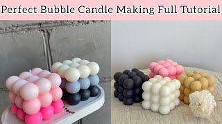 Bubble candle tutorial how to make the perfect bubble candle With Paraffin Wax  Wax [upl. by Diantha]