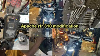 Apache RTR 310 bike modification apacherr310bs6 rtr bikemodification bikelover [upl. by Ynnor]