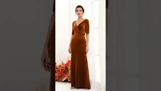 Rich Velvet Burnt Orange Bridesmaid Dress for Just 99 [upl. by Atalanta]