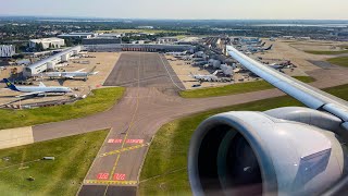 KLM Embrear 195E2  London Heathrow Taxi amp RWY 09R Takeoff  4K [upl. by Ardek]