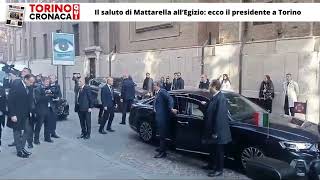 Larrivo del presidente Mattarella a Torino [upl. by Eillor742]