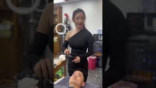 Hair saloon spa haircut satisfying [upl. by Lairea]