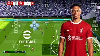 EFOOTBALL PES 2024 PPSSPP ORIGINAL PS5 On Androidamp ISO BEST Graphics Offline [upl. by Filmore805]