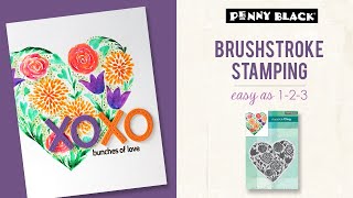 Easy as 123 Brushstroke Stamping  Devotion  Penny Black [upl. by Anahsohs]