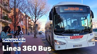 Línea 360 Bus Sagalés  España  Viaje completo [upl. by Hanonew]