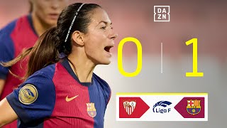 Sevilla FC vs FC Barcelona 01  Resumen y goles  Highlights Liga F [upl. by Yeltneb]