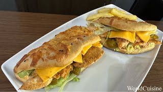 Chicken Tasca Pepes Style Recipe  Peri Peri Chicken Burger by World Cuisine [upl. by Leahcim]