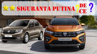 ⛔Dacia ⭐⭐ 2 stelute la siguranta⛔❗✅ Siguranta mica🤔Cum a reusit asta 🤔 [upl. by Ramirolg]