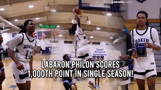 Auburn commit Labaron Philon drops 32pts and scored his 1000th point in a single season [upl. by Annahsar]