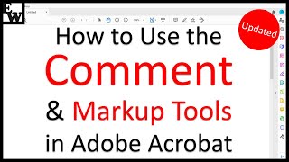 How to Use the Comment and Markup Tools in Adobe Acrobat [upl. by Doownel]