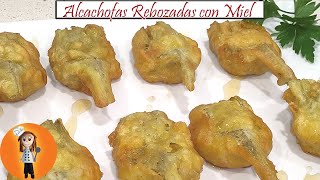 Alcachofas rebozadas muy crujientes con miel  Receta de Cocina en Familia [upl. by Cirone340]