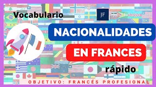 LAS NACIONALIDADES EN FRANCES  femenino y masculino [upl. by Merdith]