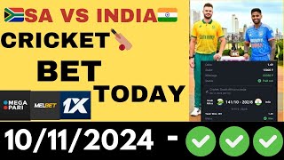 IND vs SA 2nd T20 match  india vs south africa 2nd T20  Today Cricket bet 10112024 [upl. by Heilner643]