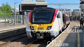 Trains at Clacton Station [upl. by Ahsiket]